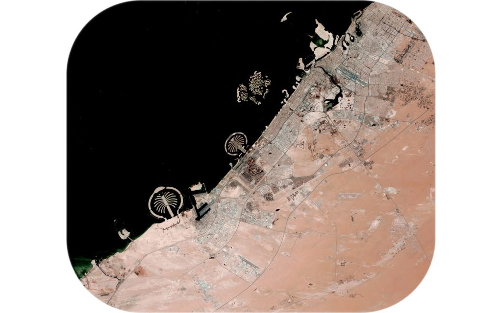 ドバイの衛星写真