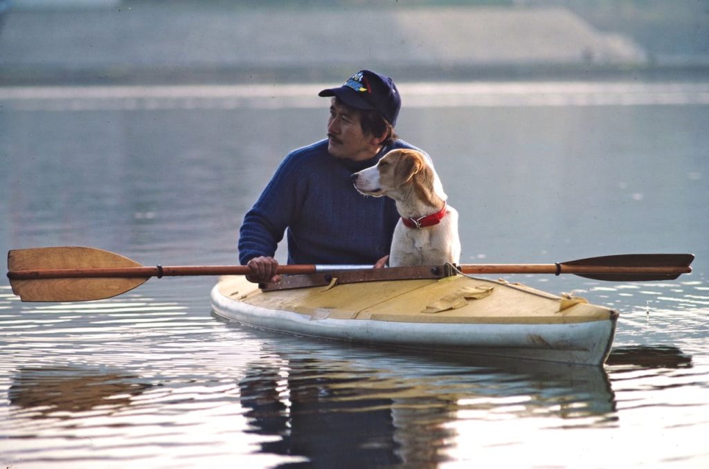 初代カヌー犬・ネコと亀山湖で